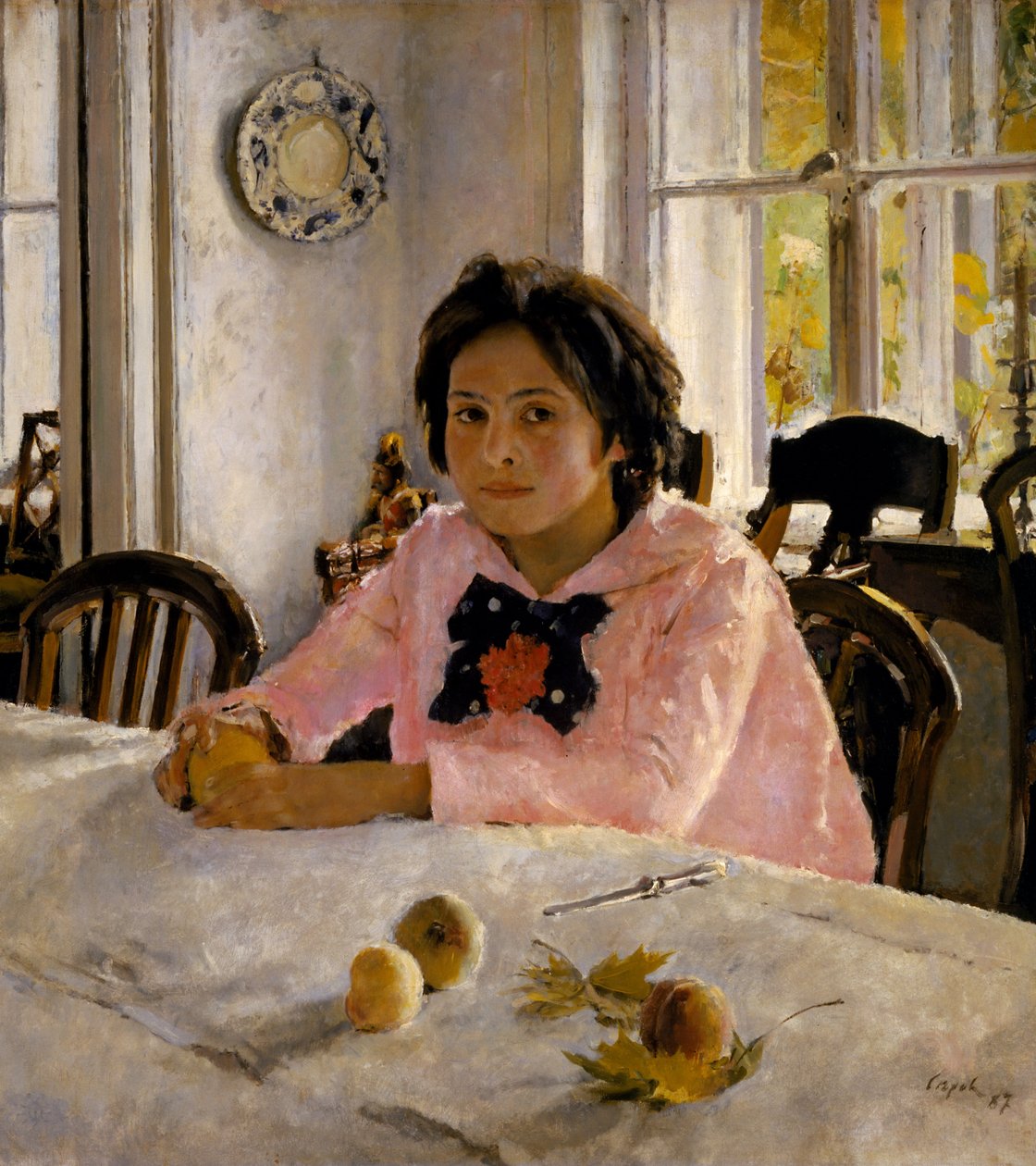Girl with Peaches by Valentin Aleksandrovich Serov