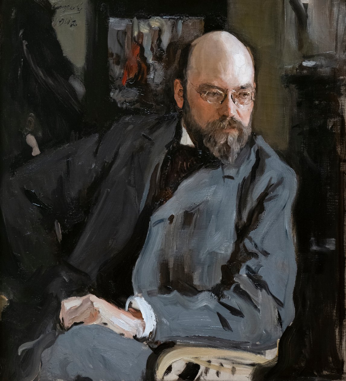 Portrait of Ilya Ostroukhov by Valentin Aleksandrovich Serov