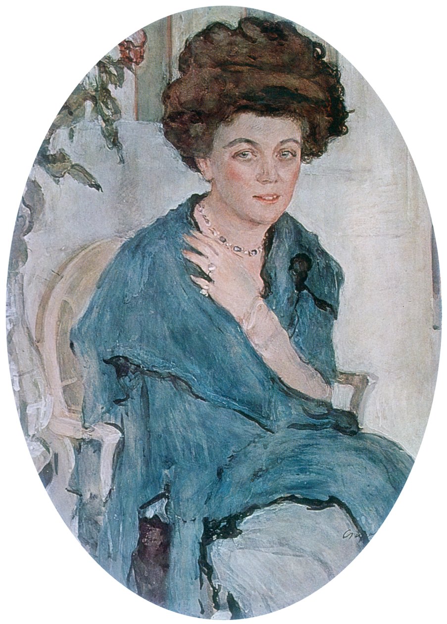 Portrait of Yelena Oliv by Valentin Aleksandrovich Serov