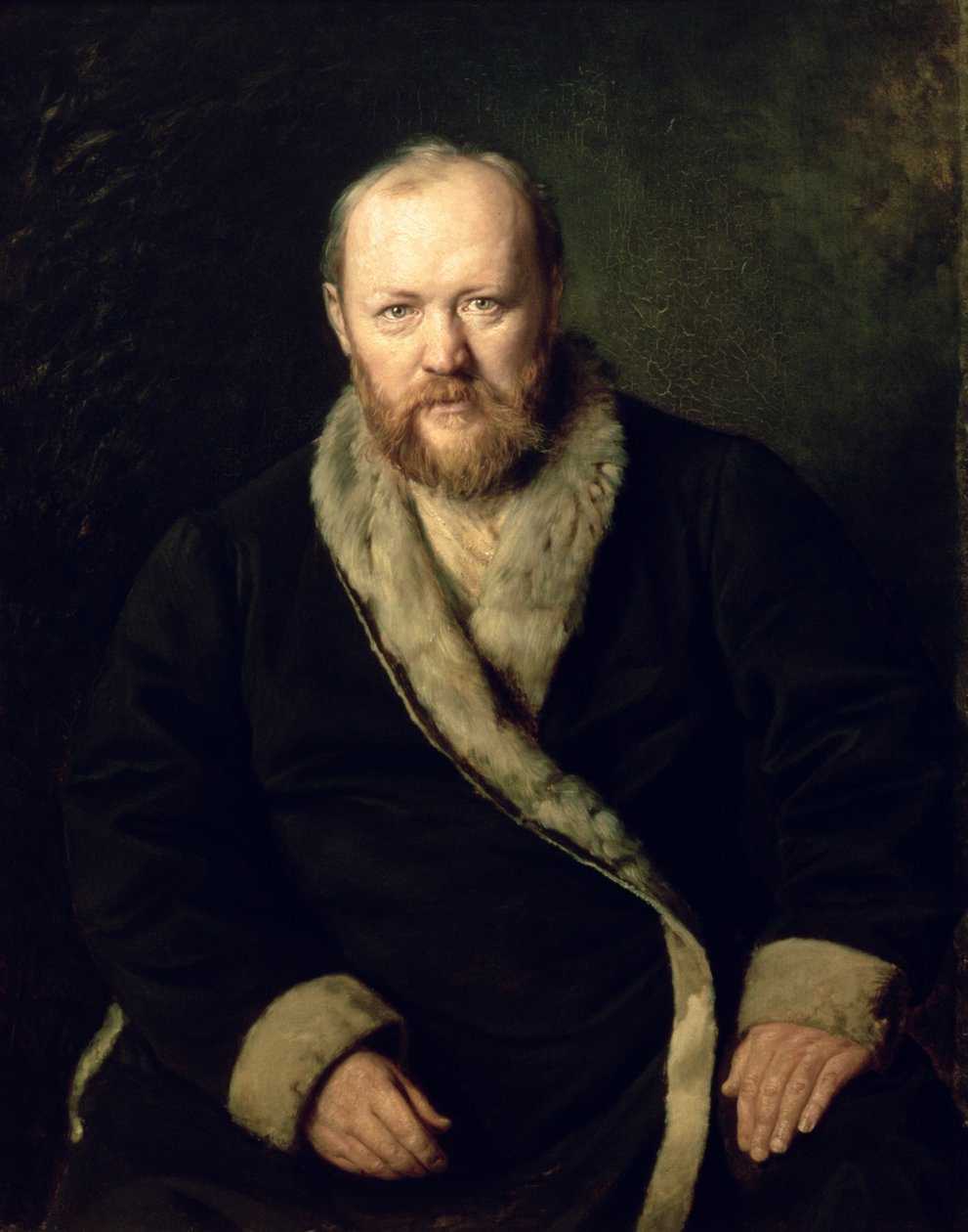 Portrait of Aleksandr Ostrovsky (1823-86) by Vasili Grigorevich Perov