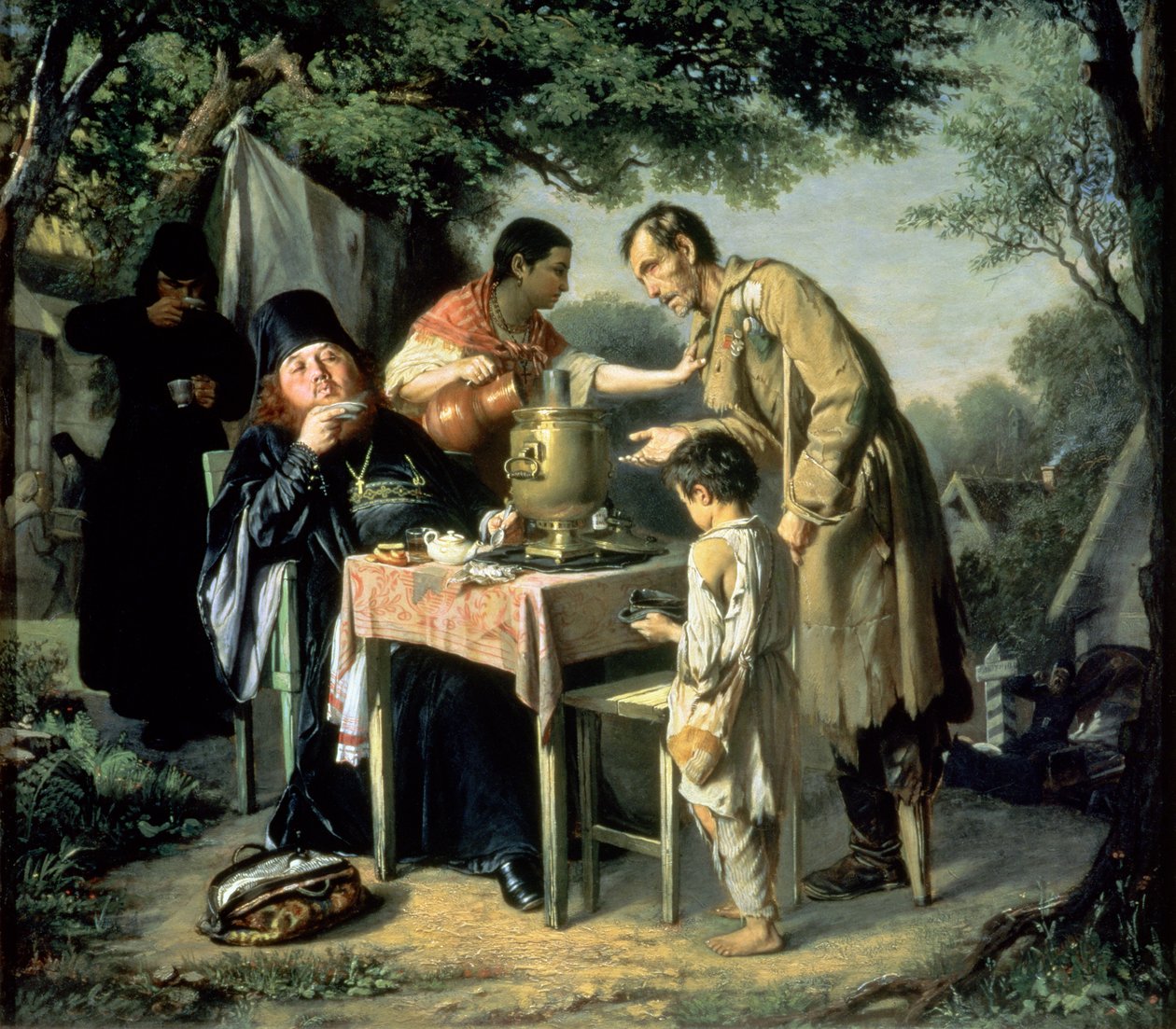 Tea Drinking in Mytishchi, near Moscow by Vasili Grigorevich Perov