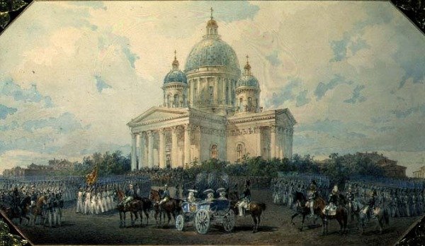 The Trinity Cathedral in St. Petersburg by Vasili Semenovich Sadovnikov