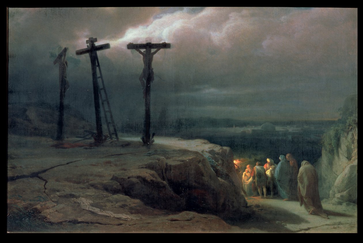 Night at Golgotha, 1869 by Vasili Vasilievich Vereshchagin