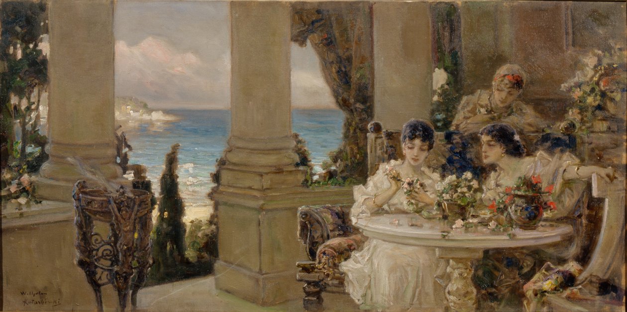 On the Terrace by Vasilii Kotarbinsky