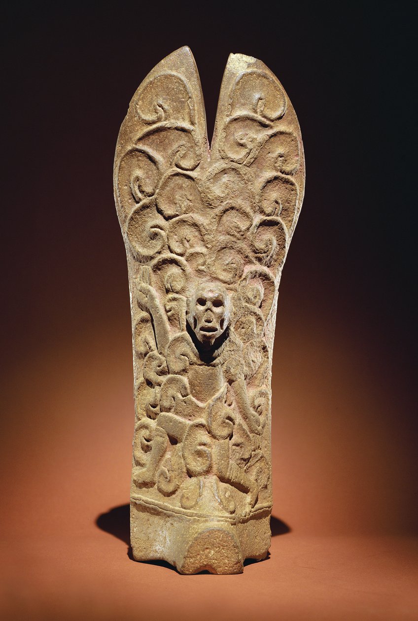 Palma with skeletal head figure, Mexico by Veracruz