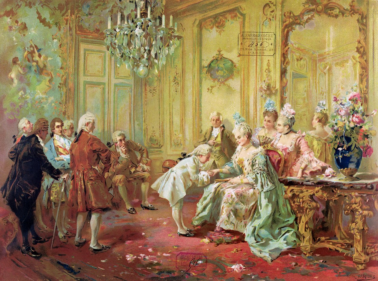 The presentation of the young Mozart to Mme de Pompadour at Versailles in 1763 by Vicente de Paredes