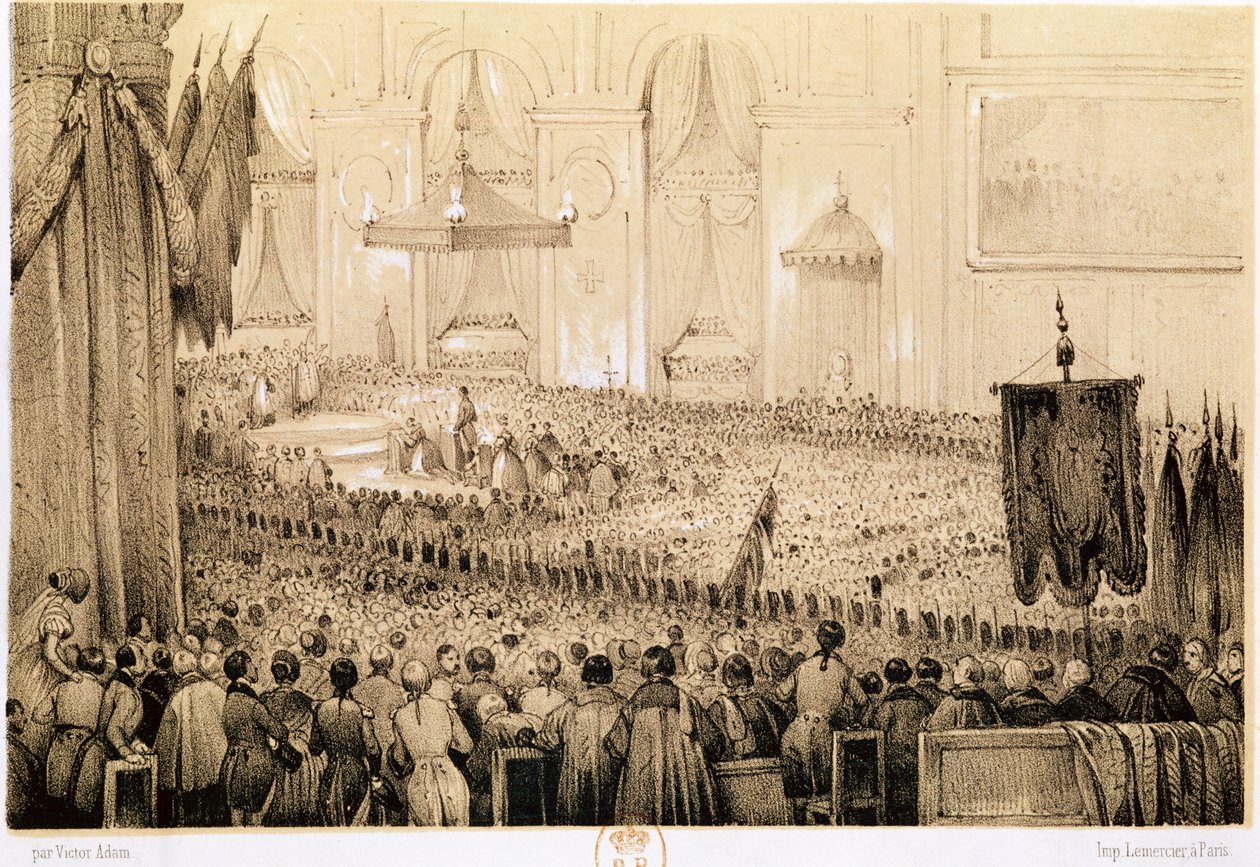 The Re-establishment of the Cult: A Te Deum at Notre-Dame de Paris, 18th April 1802 by Victor Adam