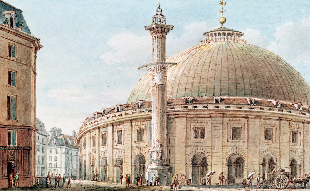 View of the Grain Market and the Astronomical Column, Paris by Victor Jean Nicolle