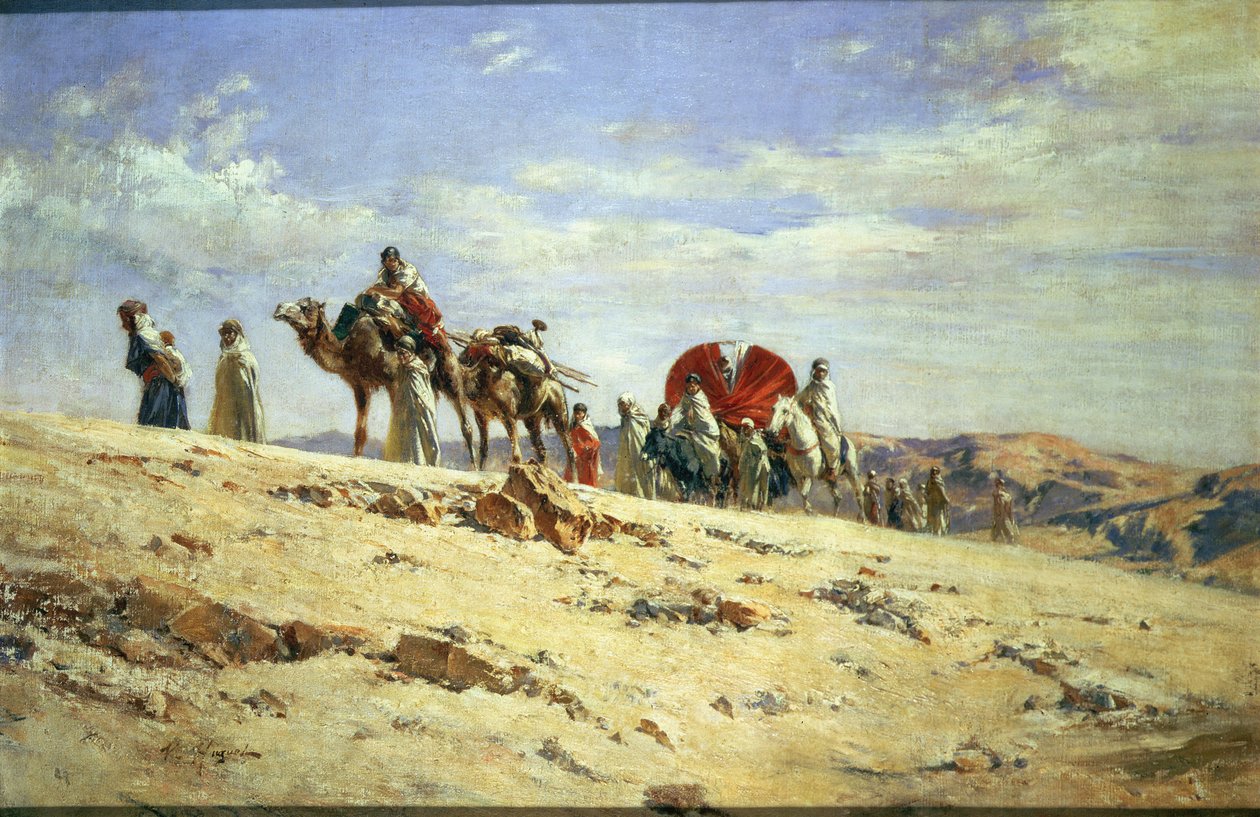 The Caravan by Victor Pierre Huguet