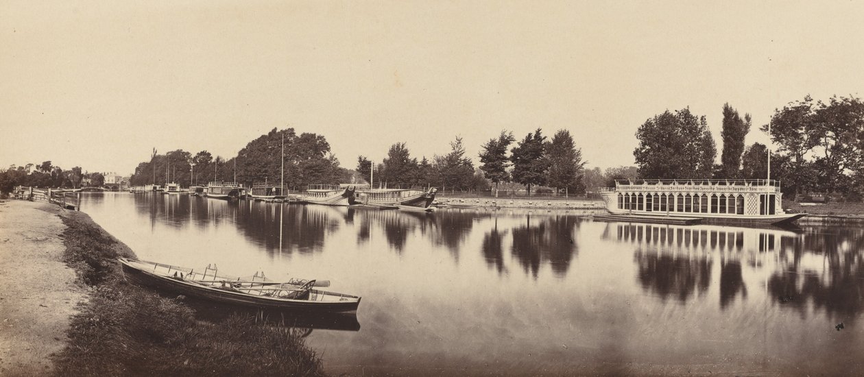 Barges at Oxford by Victor Albert Prout