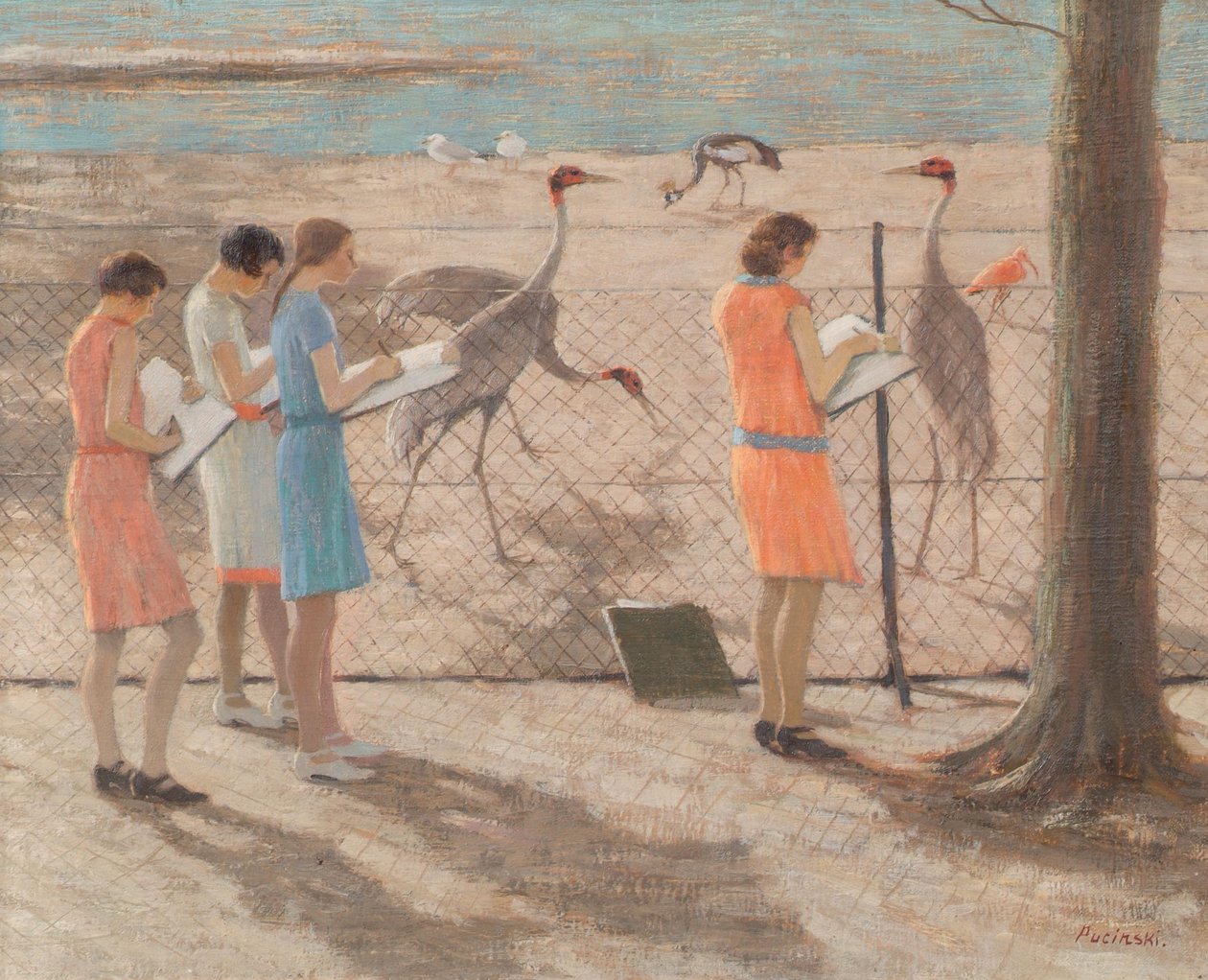 Drawing Girls by Viktor Pucinski