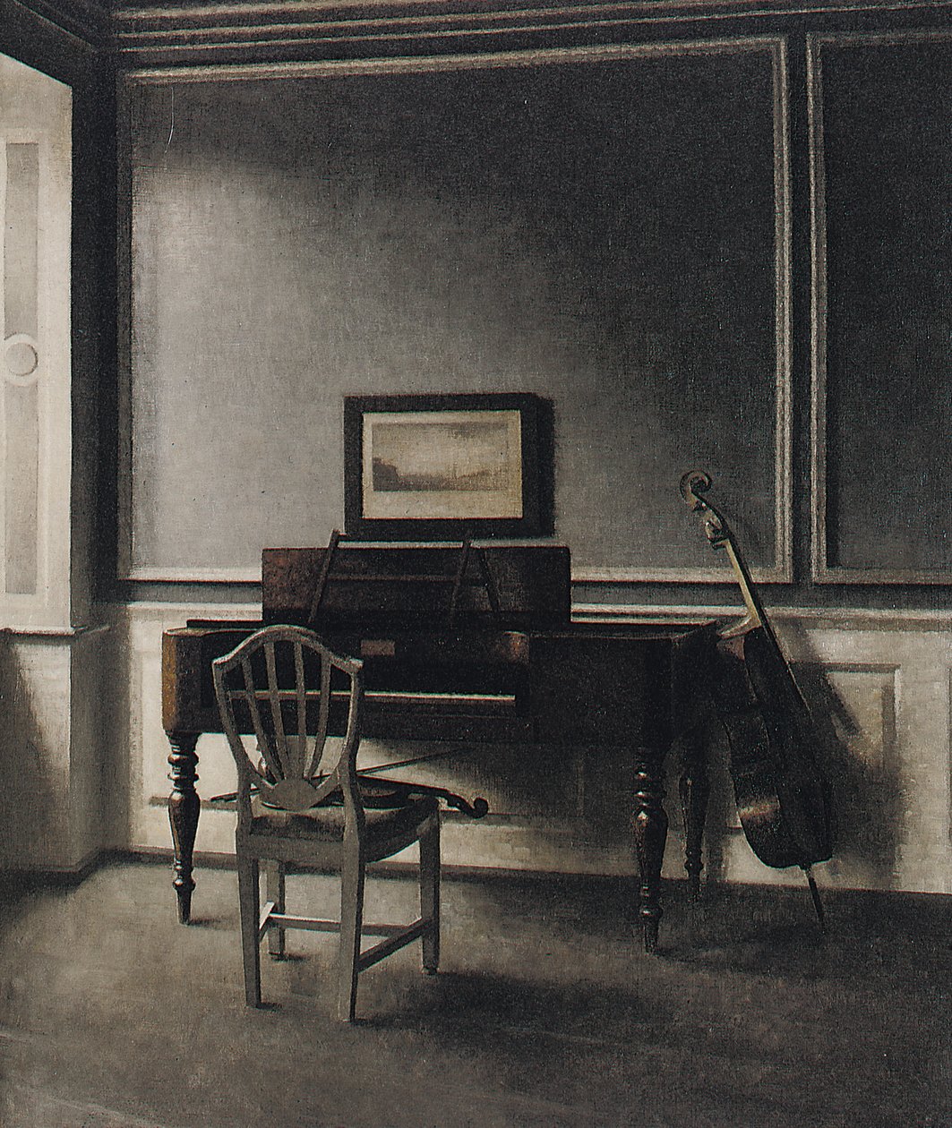The Old Piano. Strandgade 30 by Vilhelm Hammershoi