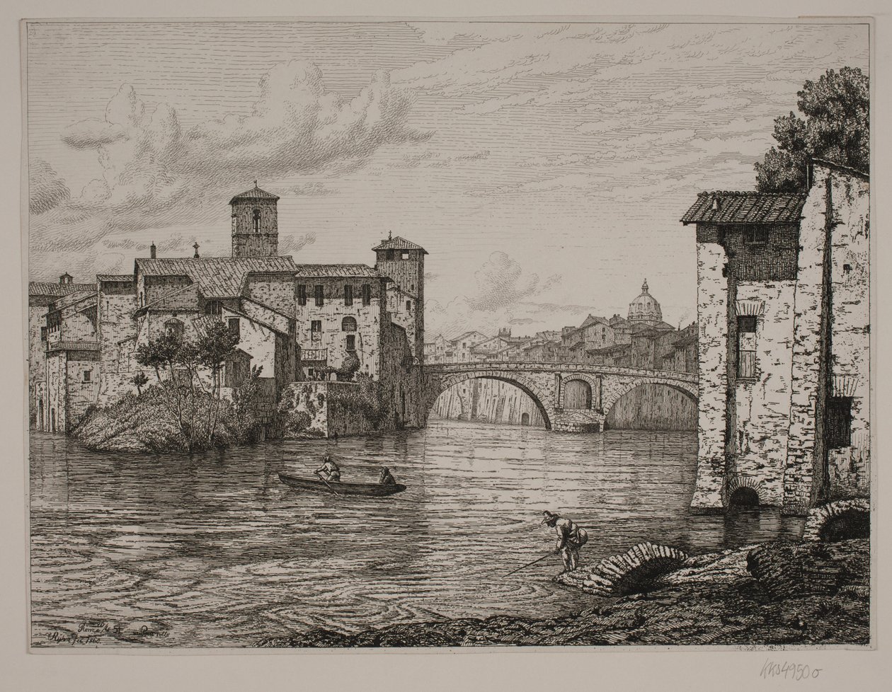 Scene at Ponte Rotto in Rome by Vilhelm Kyhn
