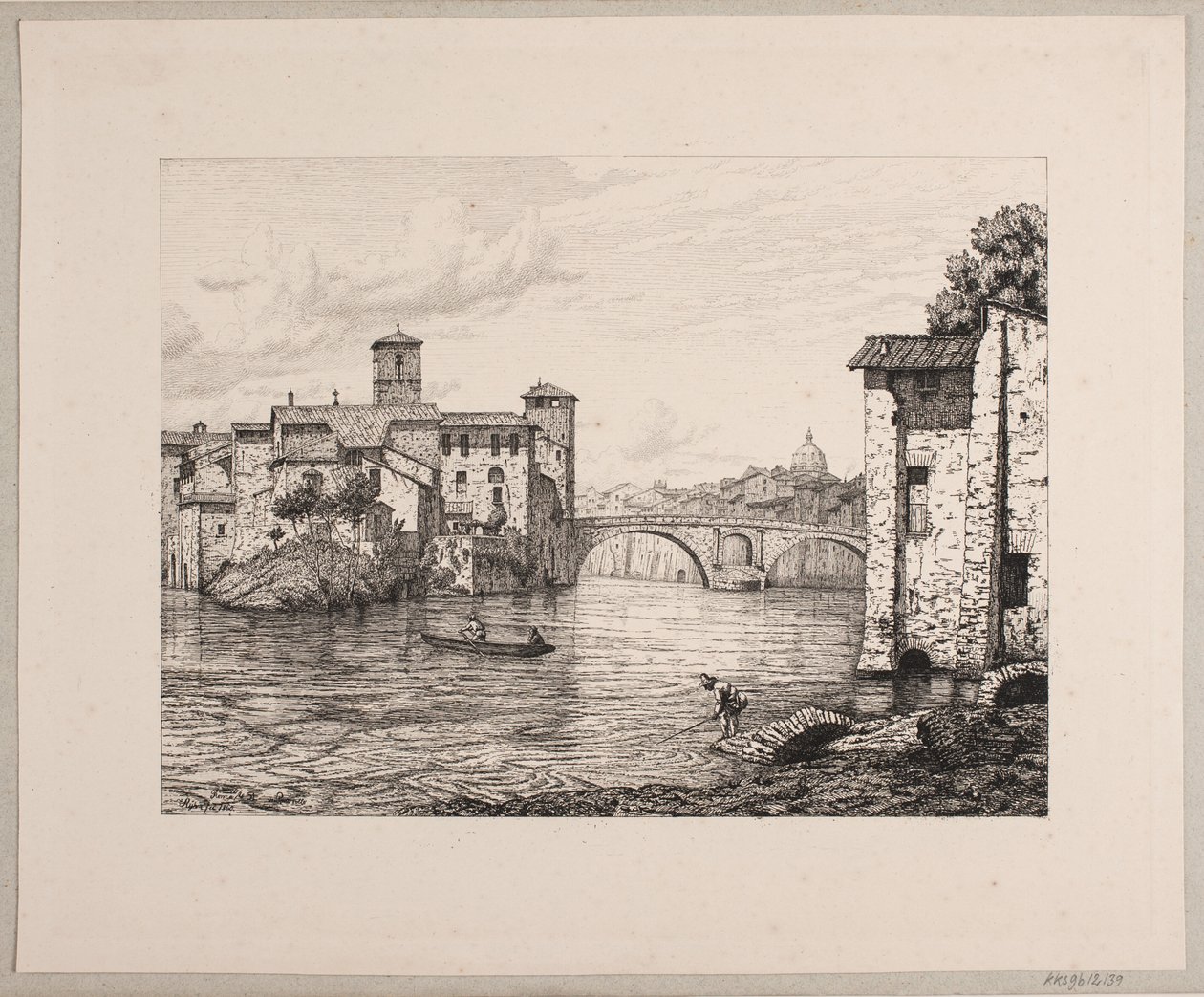 Scene at Ponte Rotto in Rome by Vilhelm Kyhn