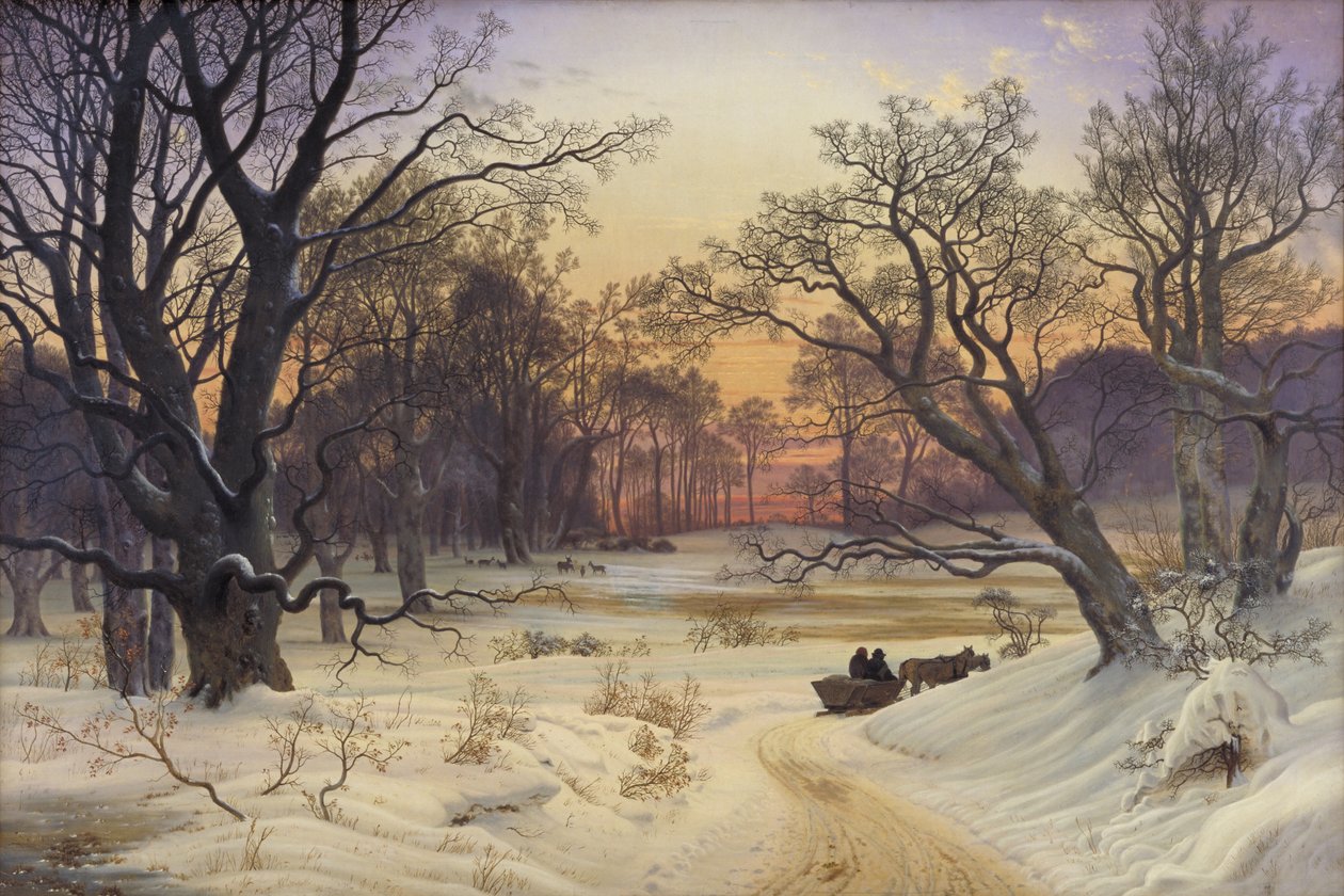 Winter Night in a Forest by Vilhelm Kyhn