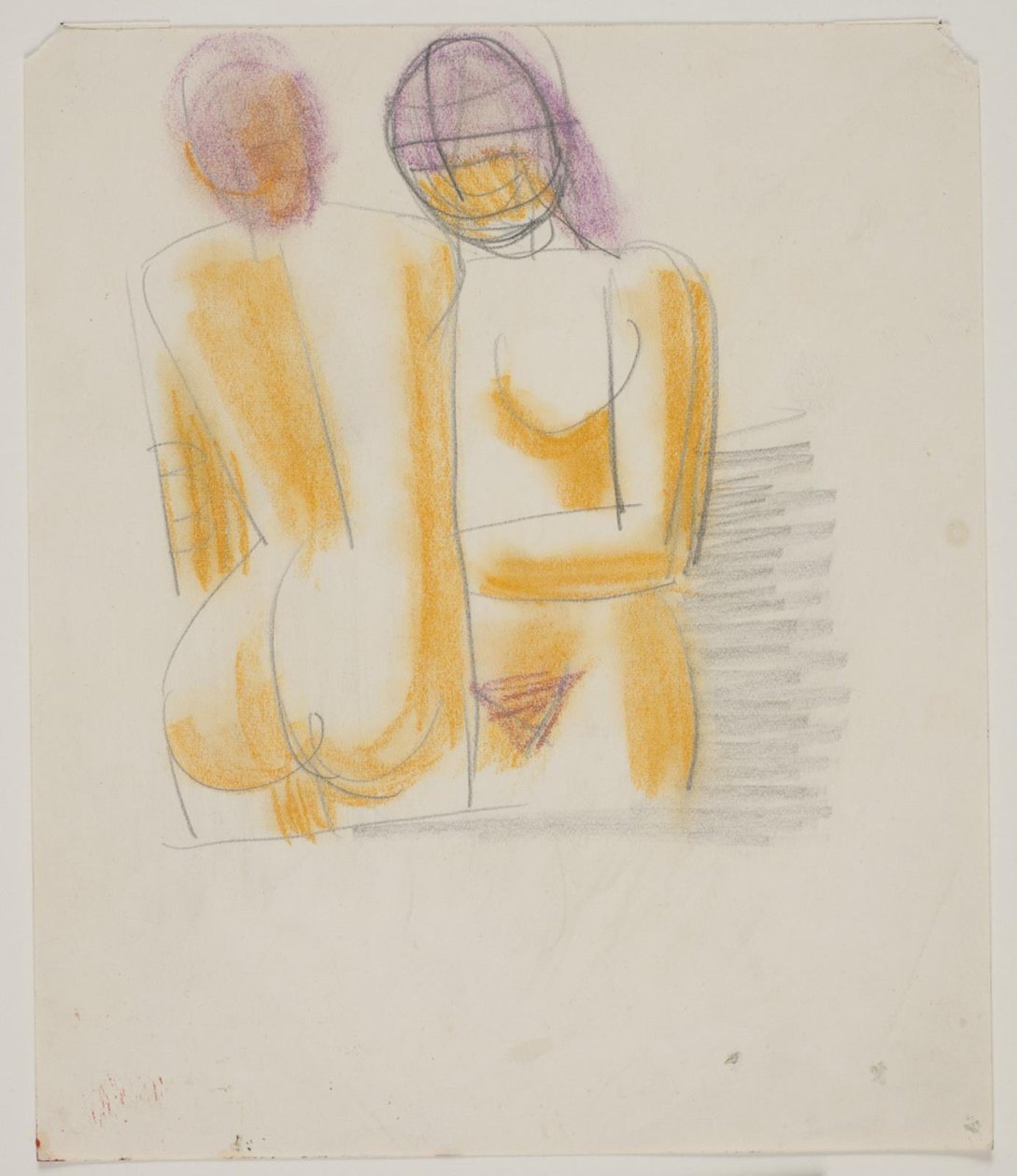 Composition Study with 2 Standing, Nude Women by Vilhelm Lundstrøm