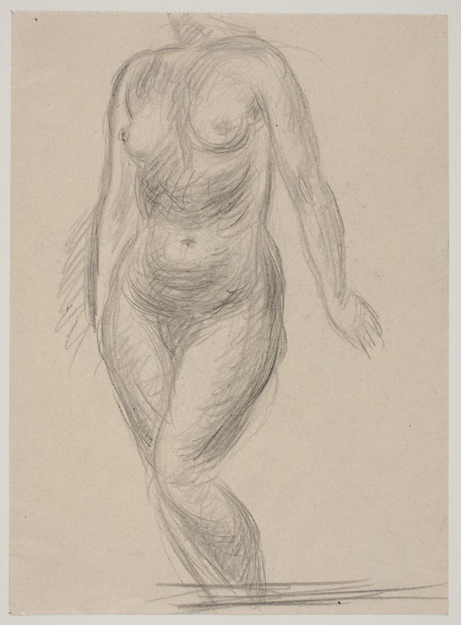 Standing Female Model by Vilhelm Lundstrøm