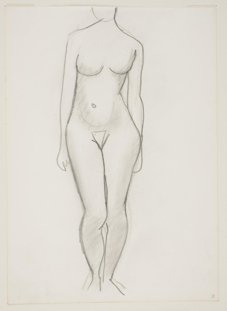 Standing Nude Woman Seen from the Front by Vilhelm Lundstrøm