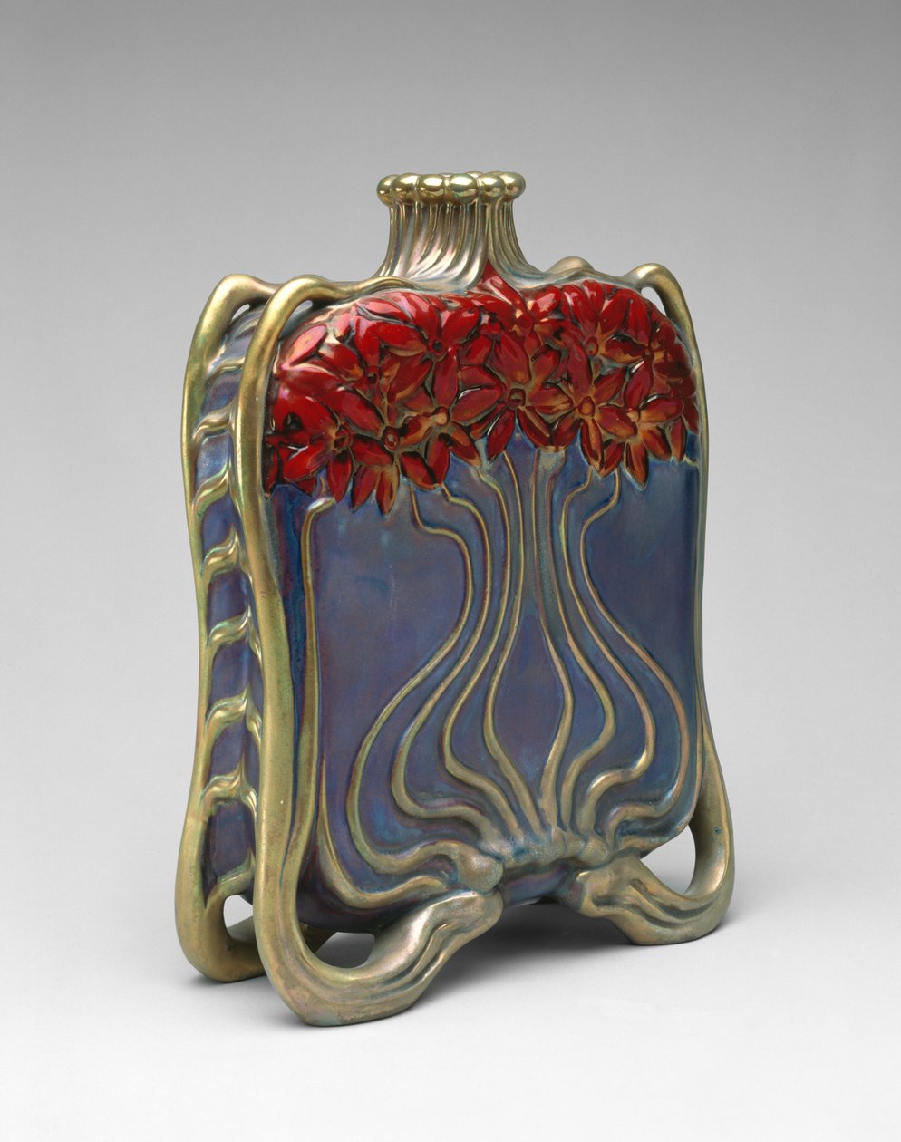 Bottle, 1890-1900 by Vilmos Zsolnay