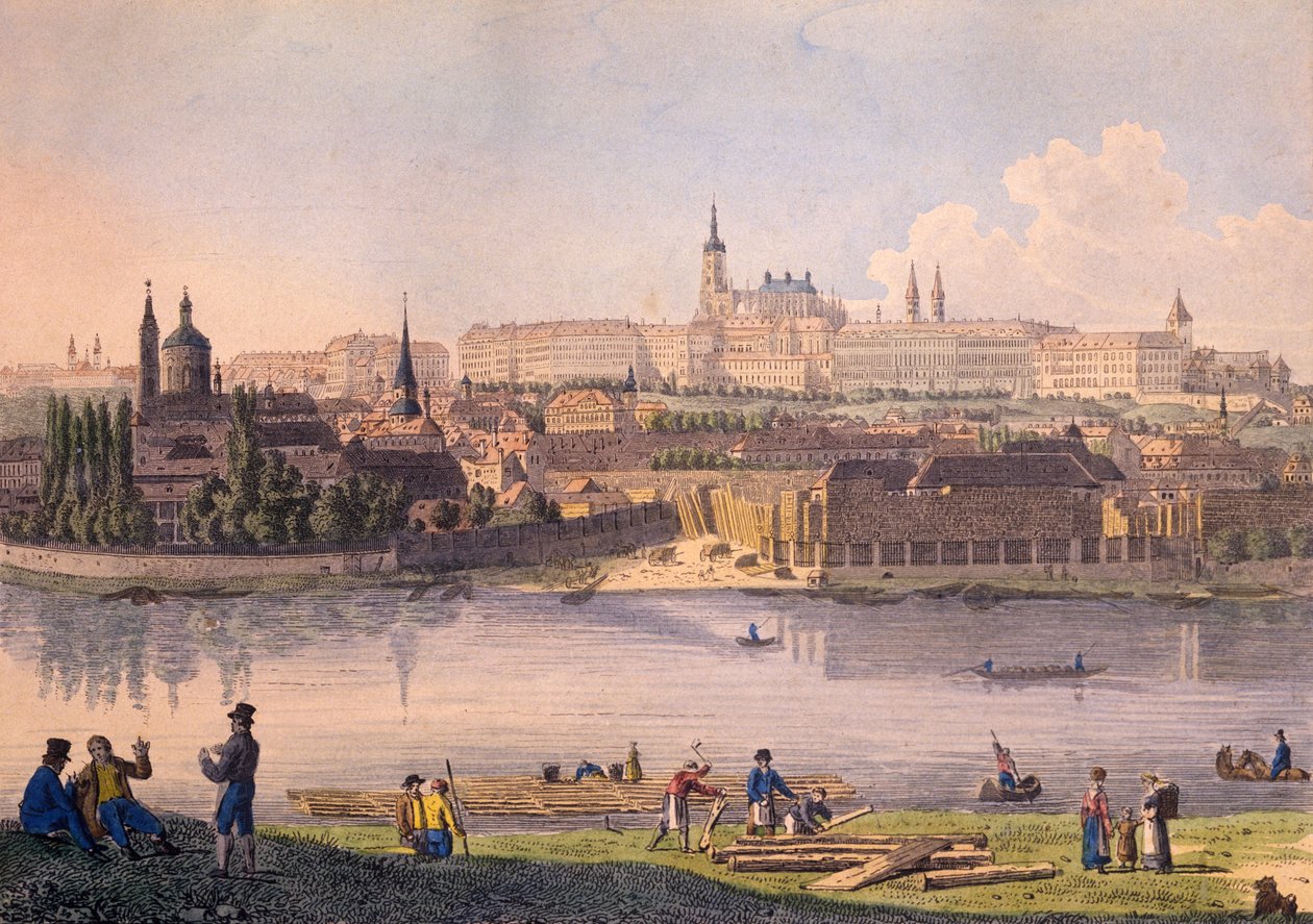 Prague Castle and a Part of the Little Quarter by Vincenc Morstadt