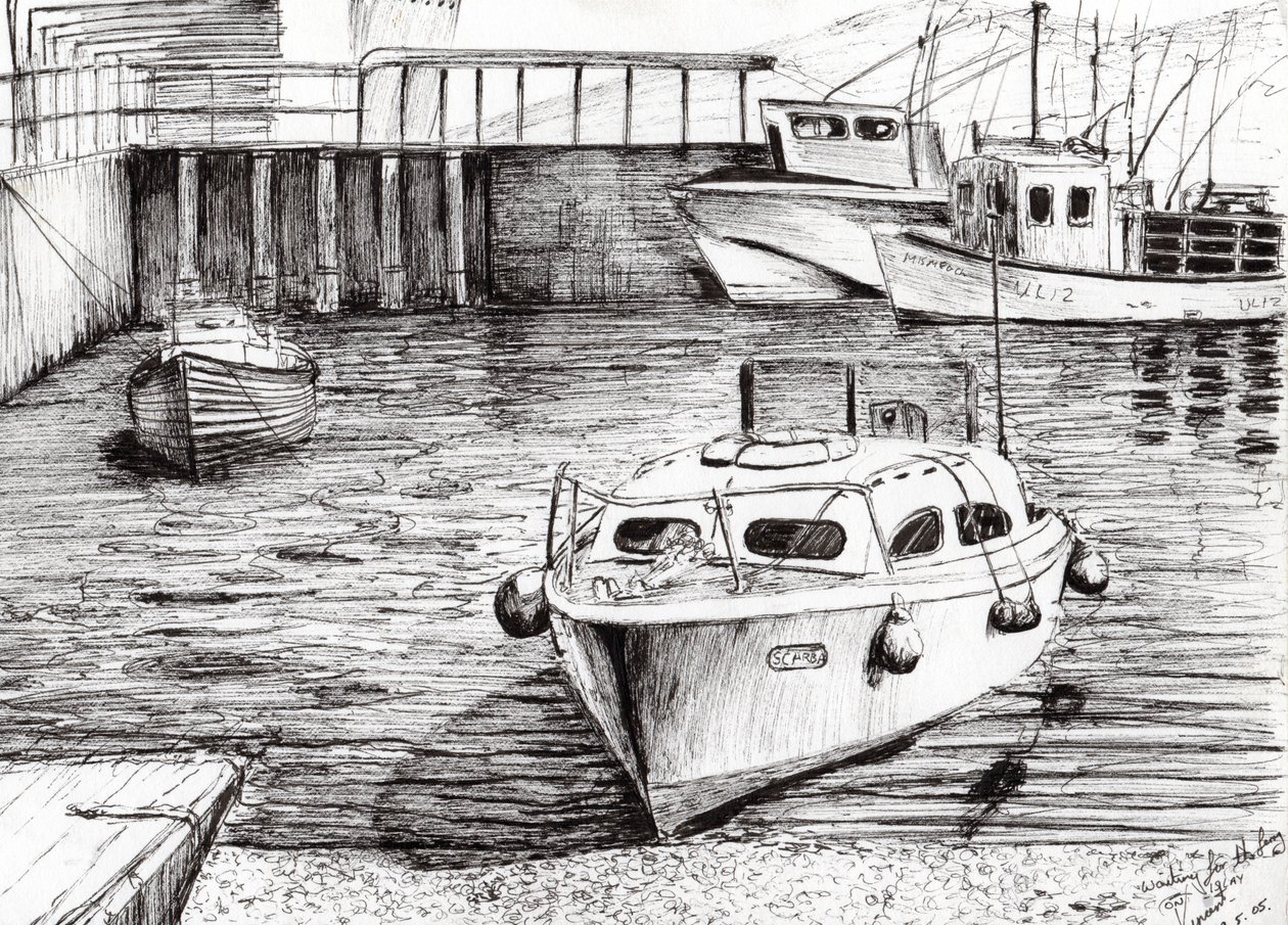 Boats at Islay Scotland, 2005 by Vincent Alexander Booth