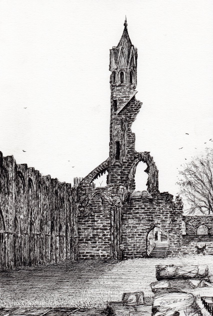 Ruin at St. Andrews by Vincent Alexander Booth