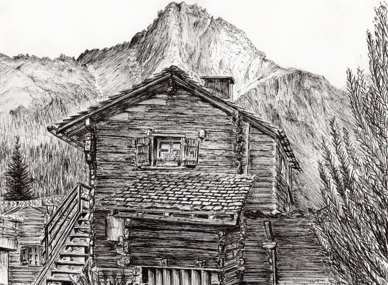 View from B&B Zinal Switzerland, 2011 by Vincent Alexander Booth
