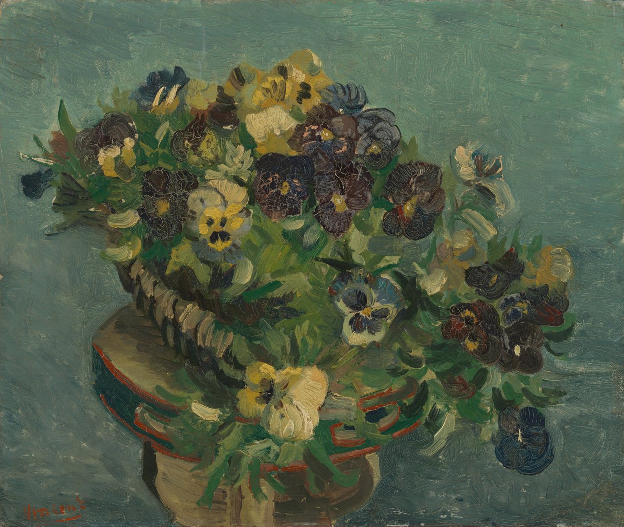 Basket of Pansies by Vincent van Gogh