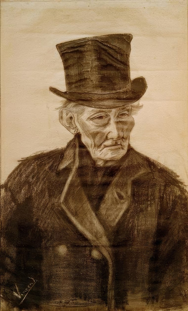 Old Man with Top Hat by Vincent van Gogh