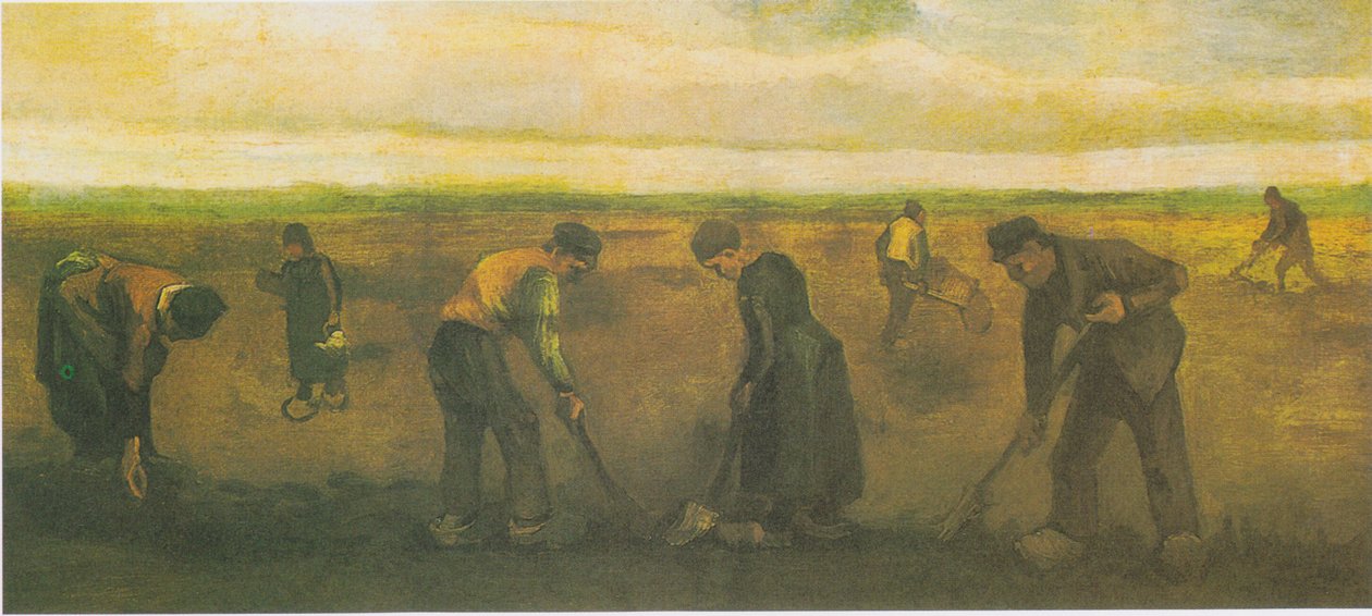 Peasants Planting Potatoes by Vincent van Gogh