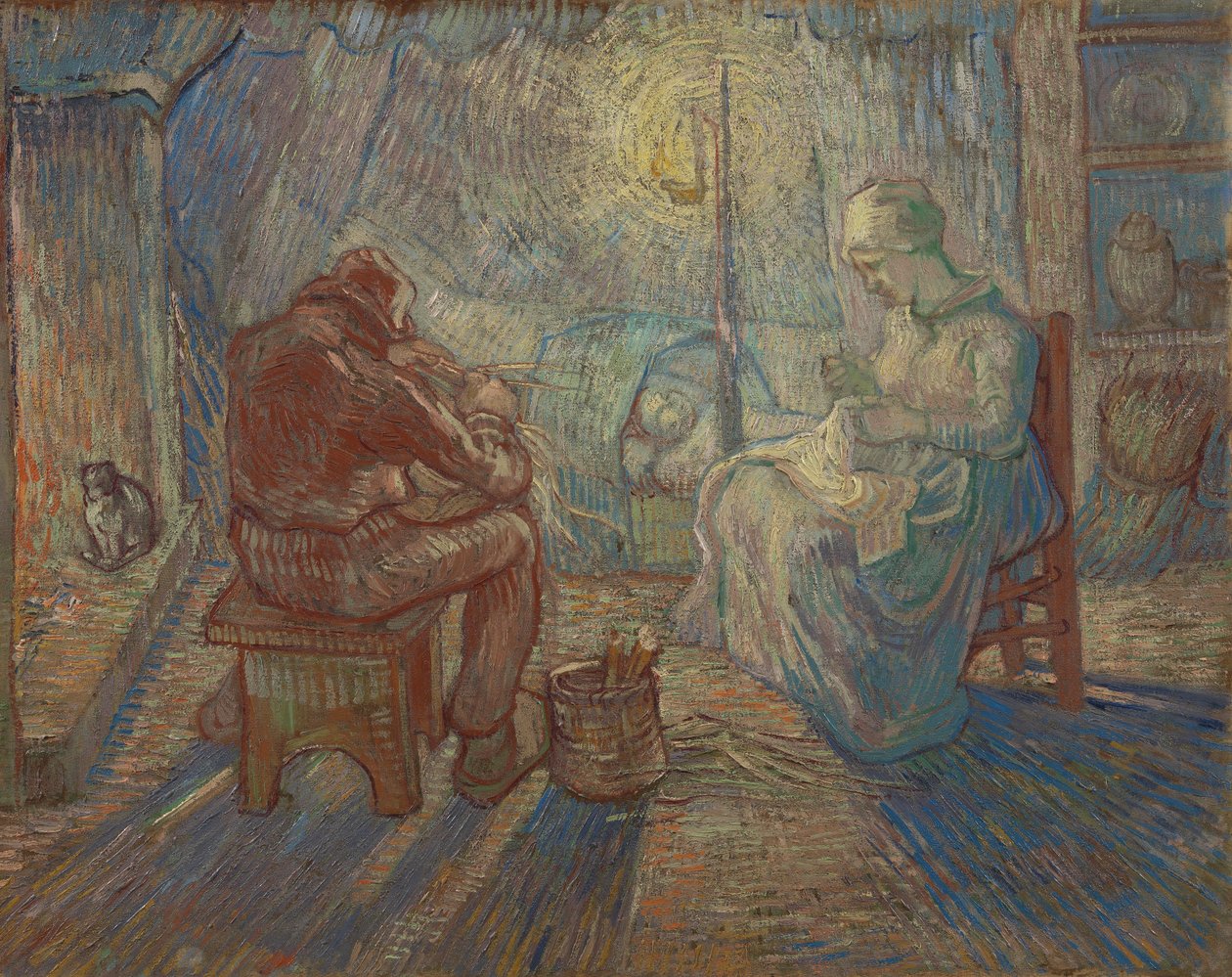 Evening (after Millet) by Vincent van Gogh