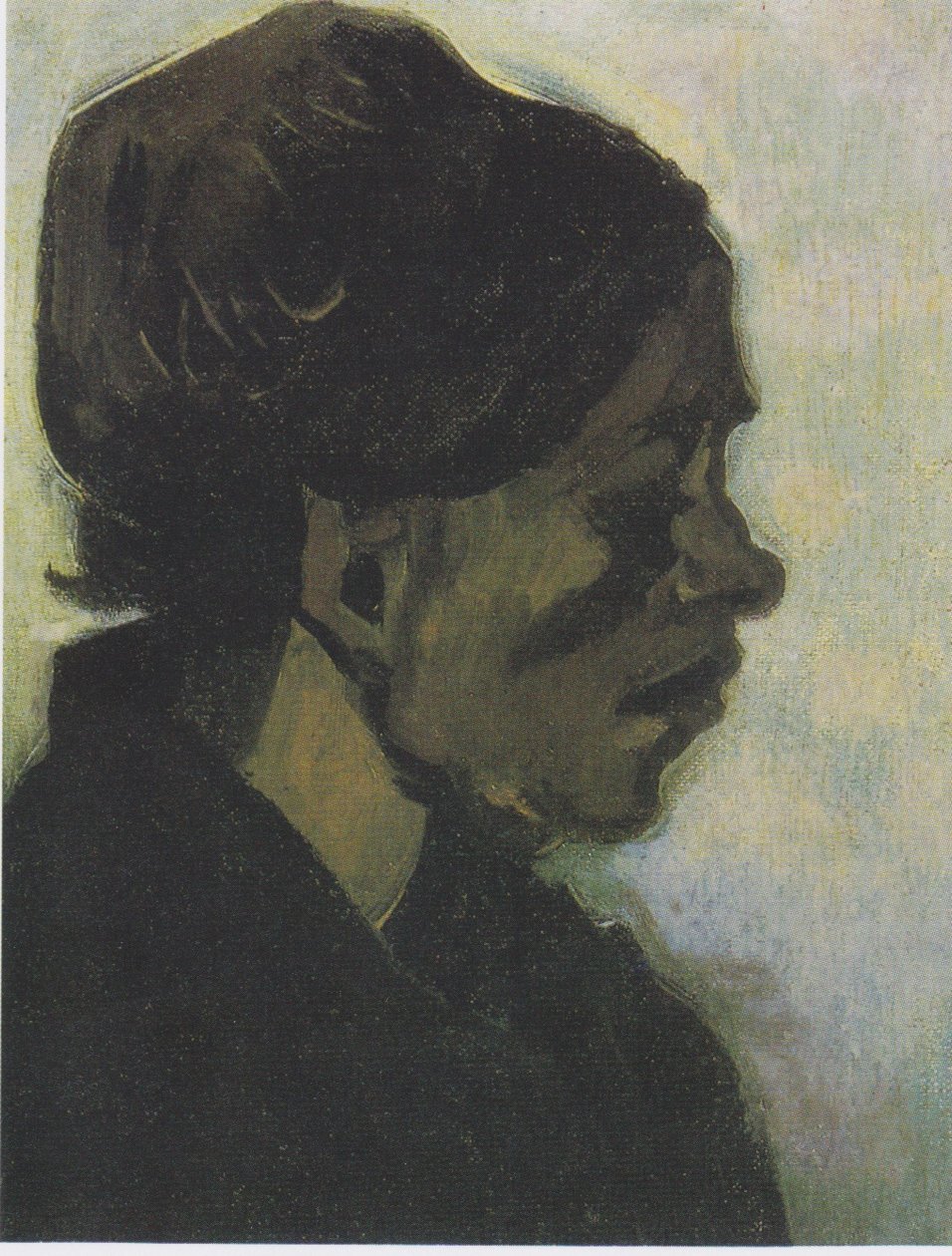 Head of a Brabant Peasant Woman with Dark Bonnet by Vincent van Gogh