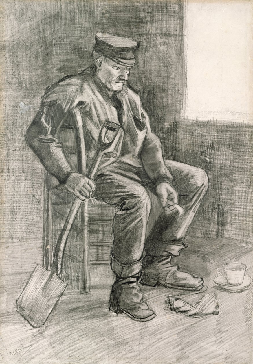 Man with a Spade Resting, 1882 by Vincent van Gogh