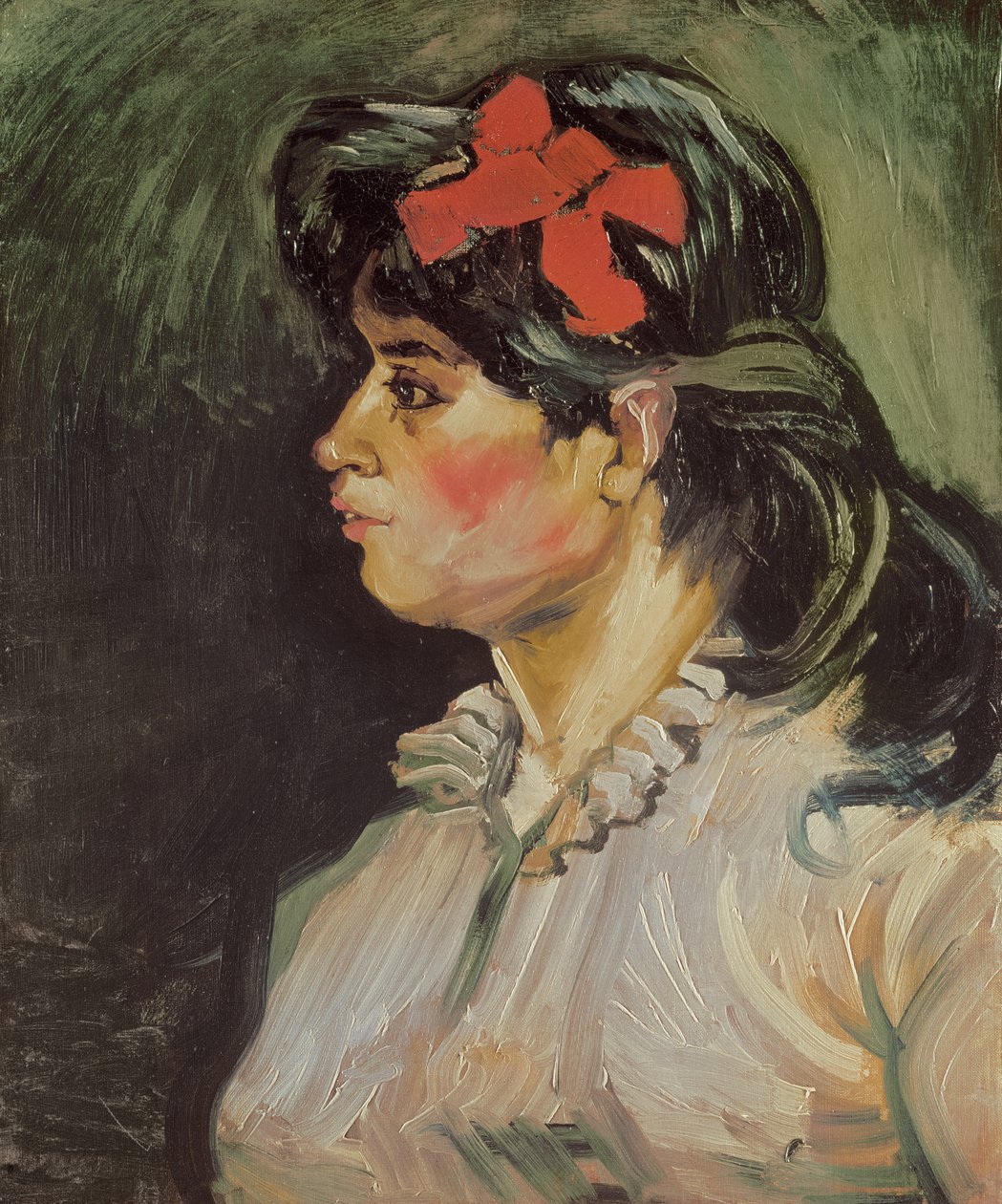 Portrait of a Woman with a Red Ribbon, 1885 by Vincent van Gogh