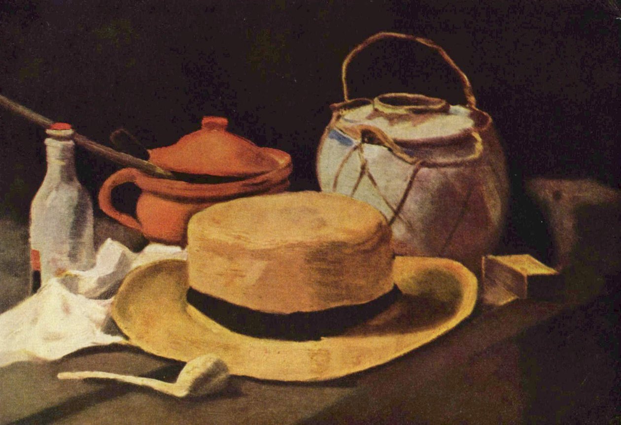 Still Life with Straw Hat and Pipe by Vincent van Gogh