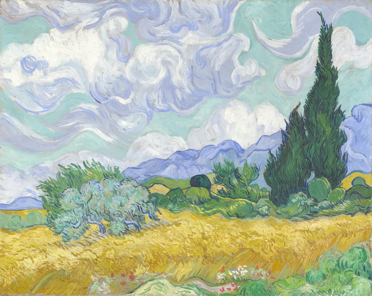 Wheatfield with Cypresses by Vincent van Gogh