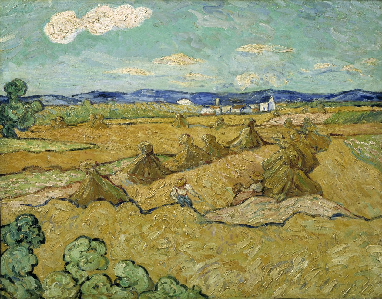 The Haystacks by Vincent van after Gogh