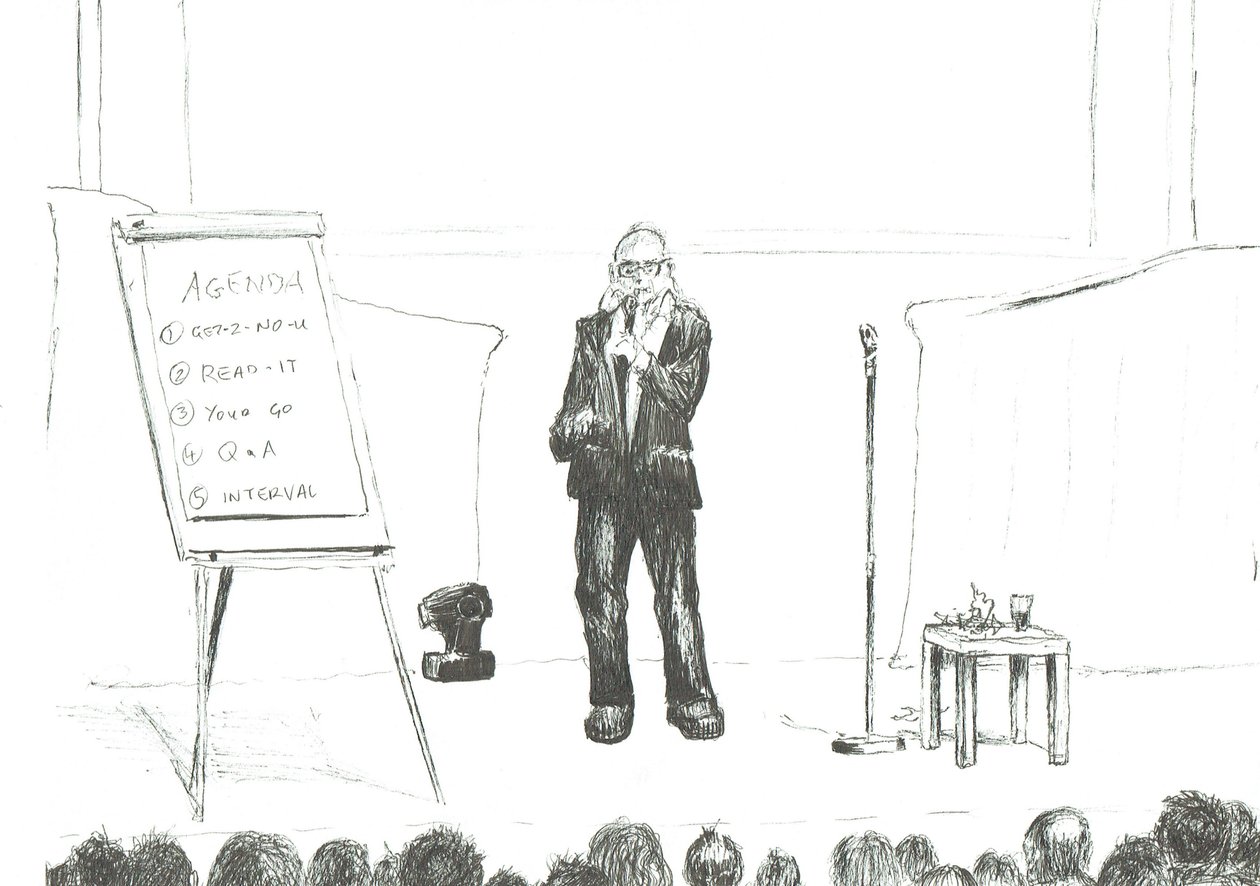 Comedian at Hay on Wye by Vincent Alexander Booth