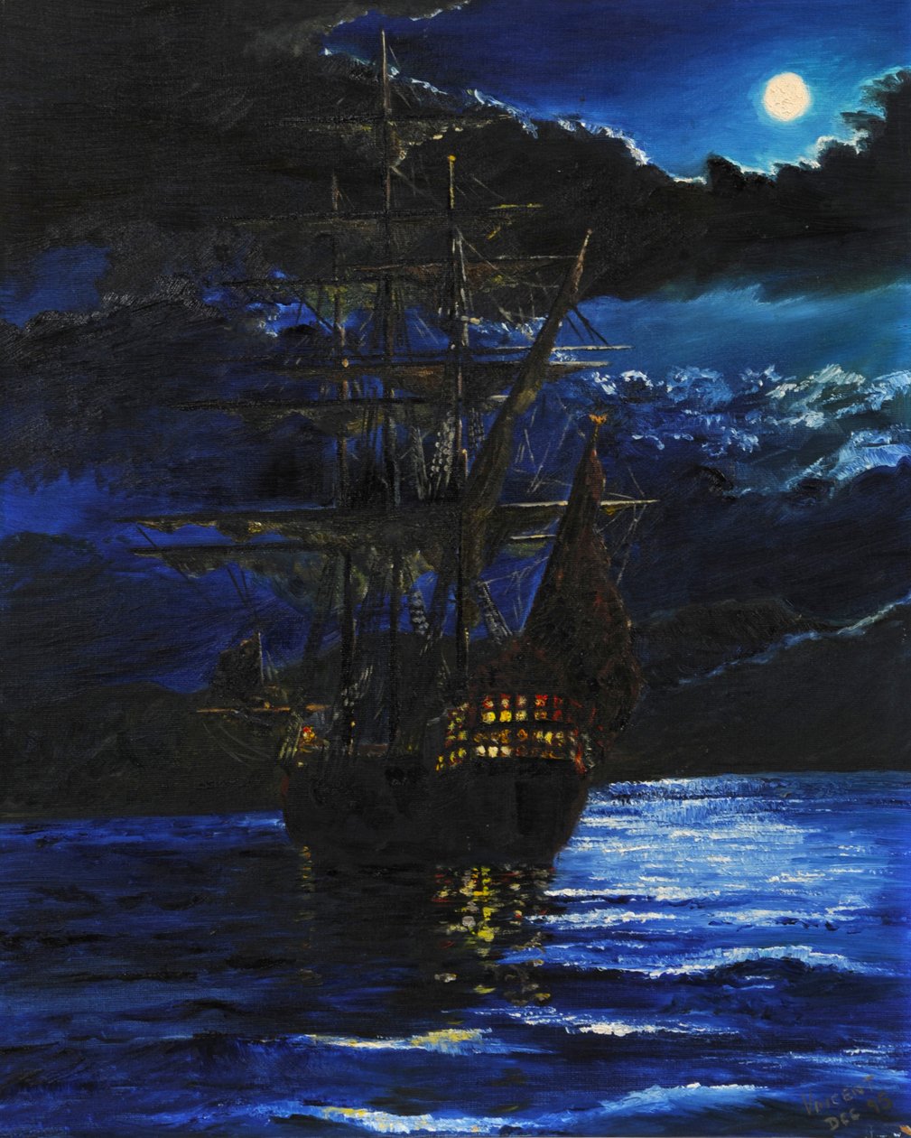 Galleon at Anchor by Vincent Alexander Booth