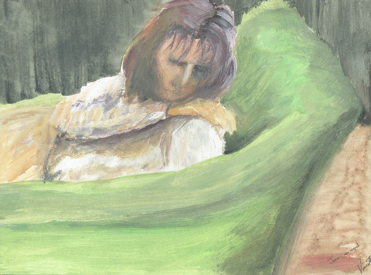 Jane asleep on couch by Vincent Alexander Booth