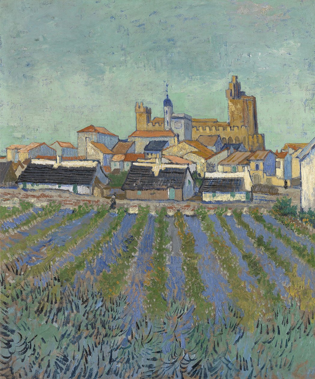 View of Saintes-Maries-de-la-Mer, 1888 by Vincent van Gogh