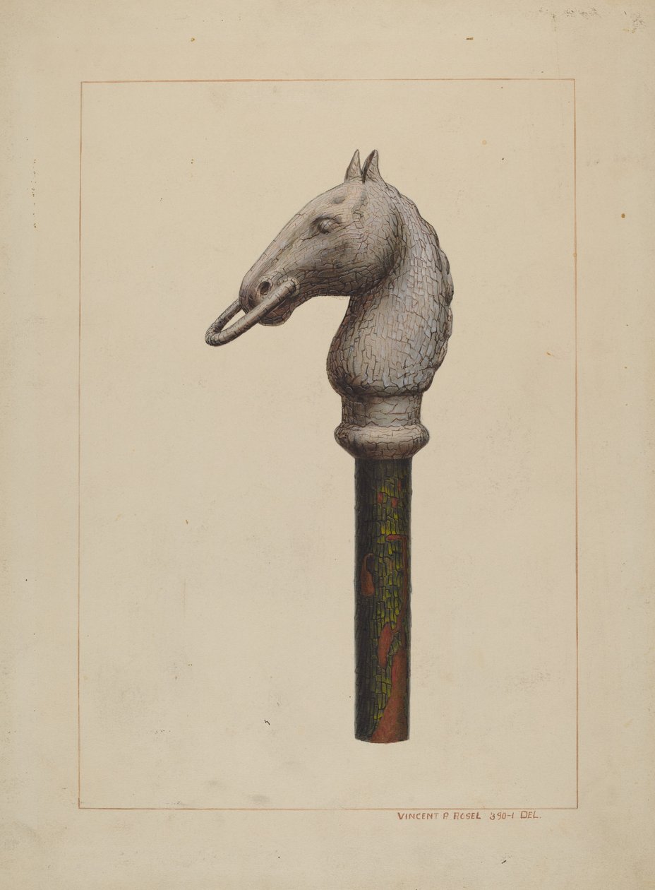 Horse Head Hitching Post by Vincent P. Rosel