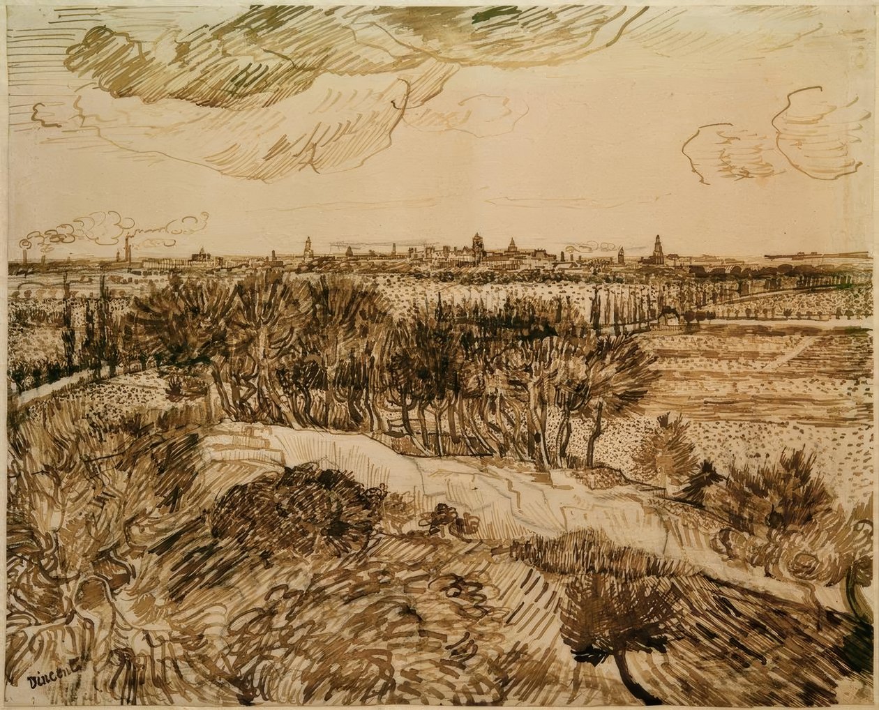 View of Arles from Montmajour by Vincent van Gogh