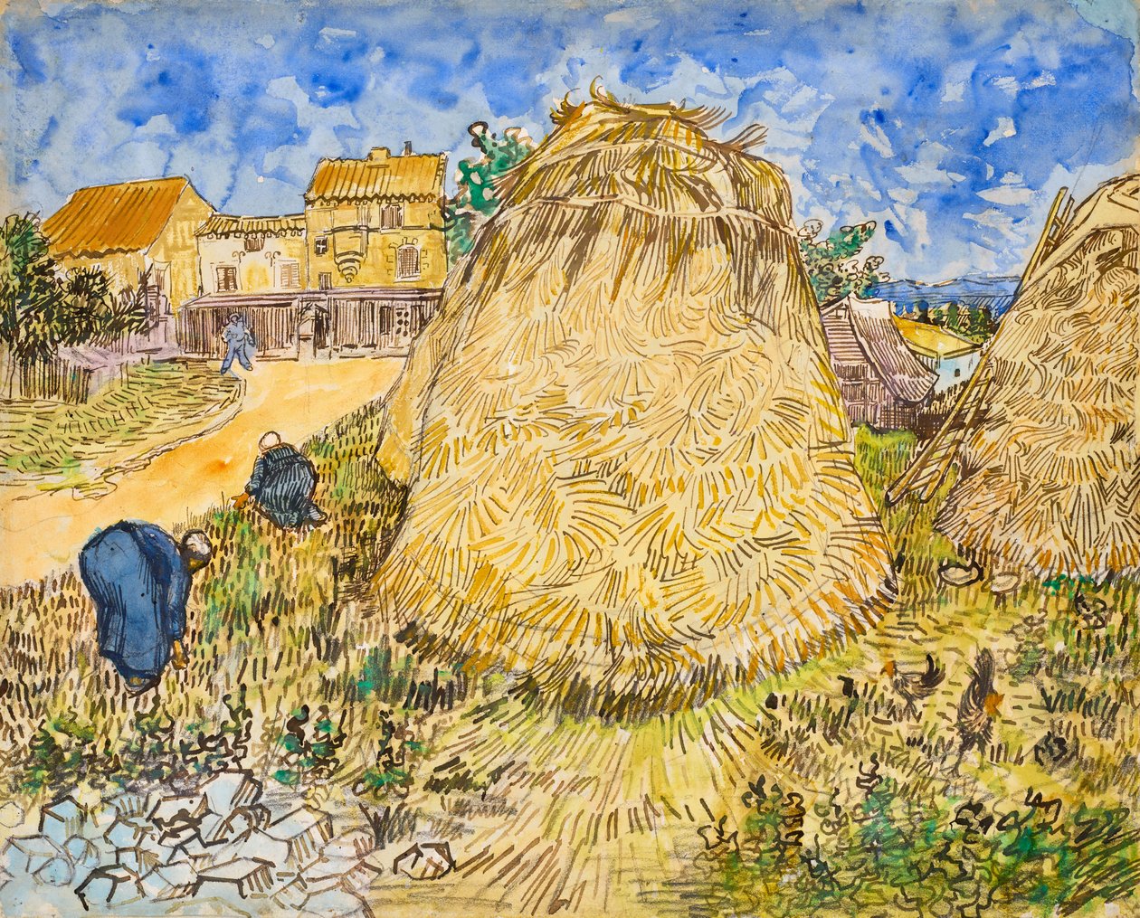 Wheat Stacks by Vincent van Gogh