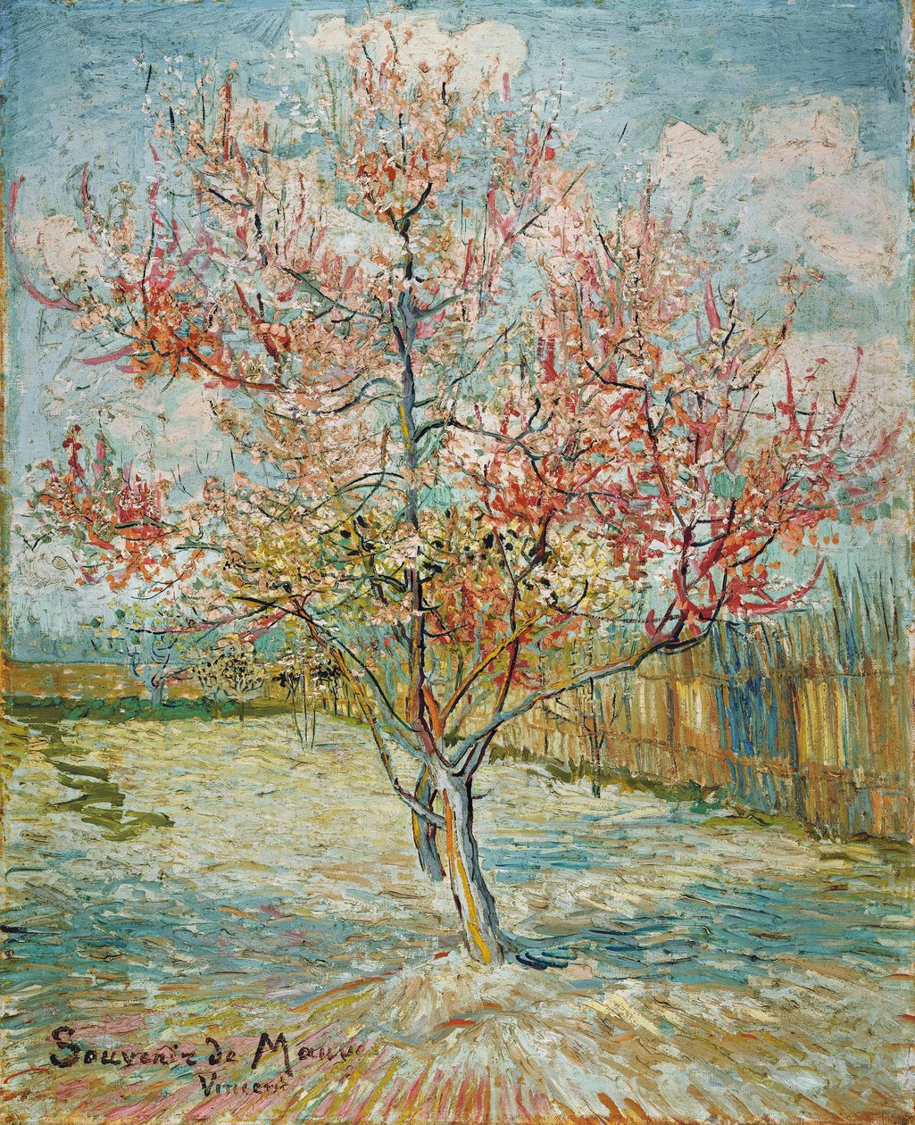 Pink Peach Trees (Souvenir de Mauve) by Vincent van Gogh