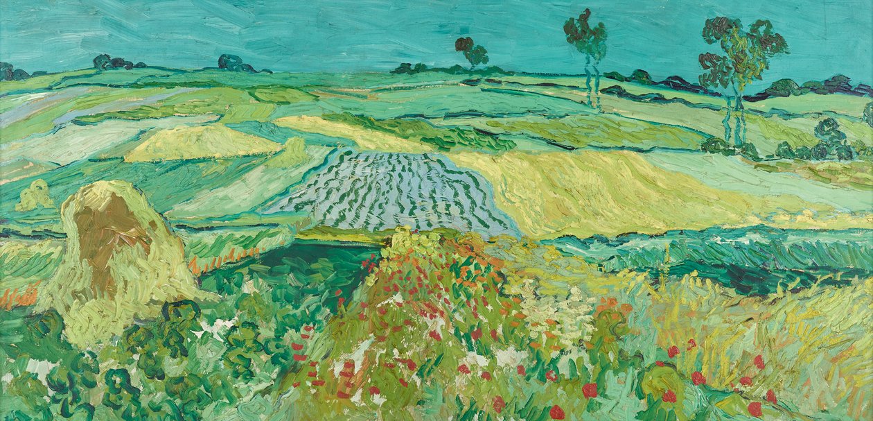 The plain near Auvers. by Vincent van Gogh
