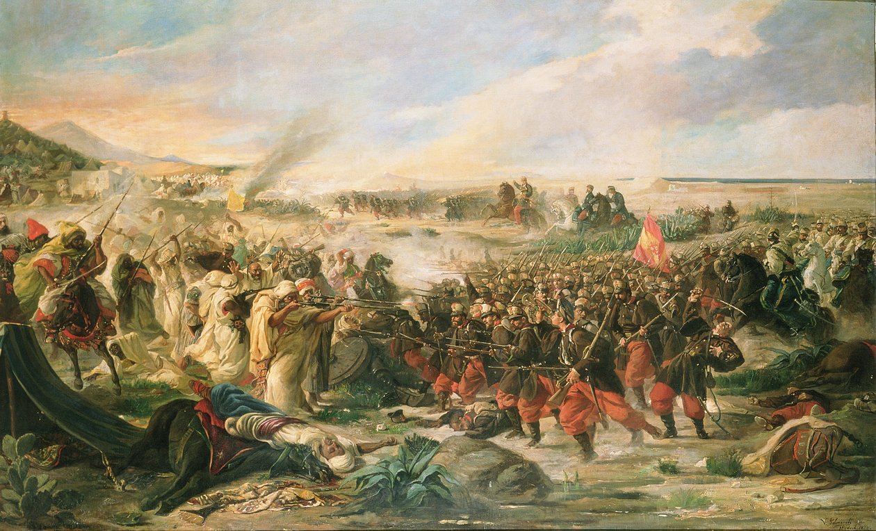 The Battle of Tetouan in 1860, 1870 by Vincente Gonzalez Palmaroli