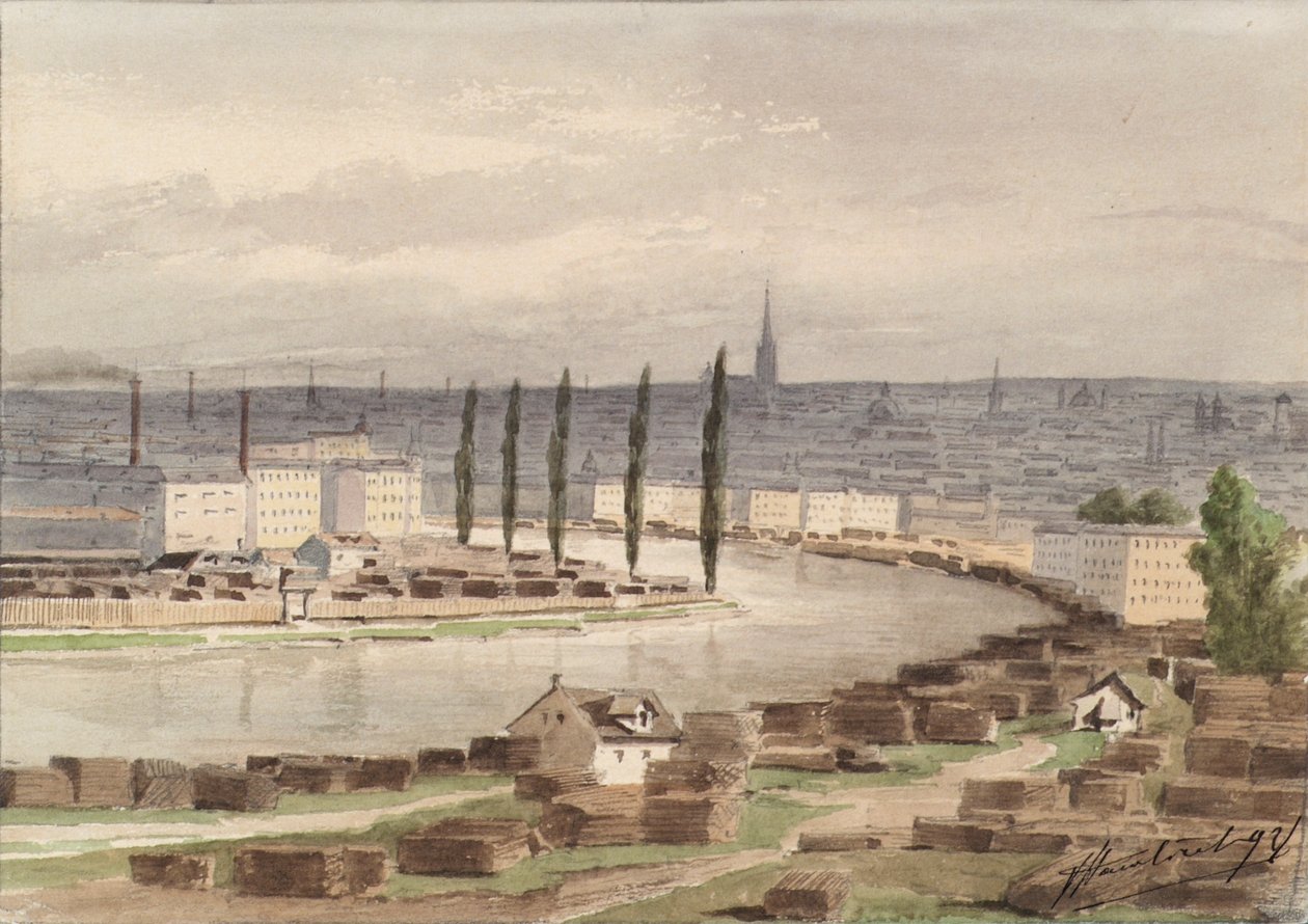 The Danube Canal in Vienna by Vincenz Havlicek