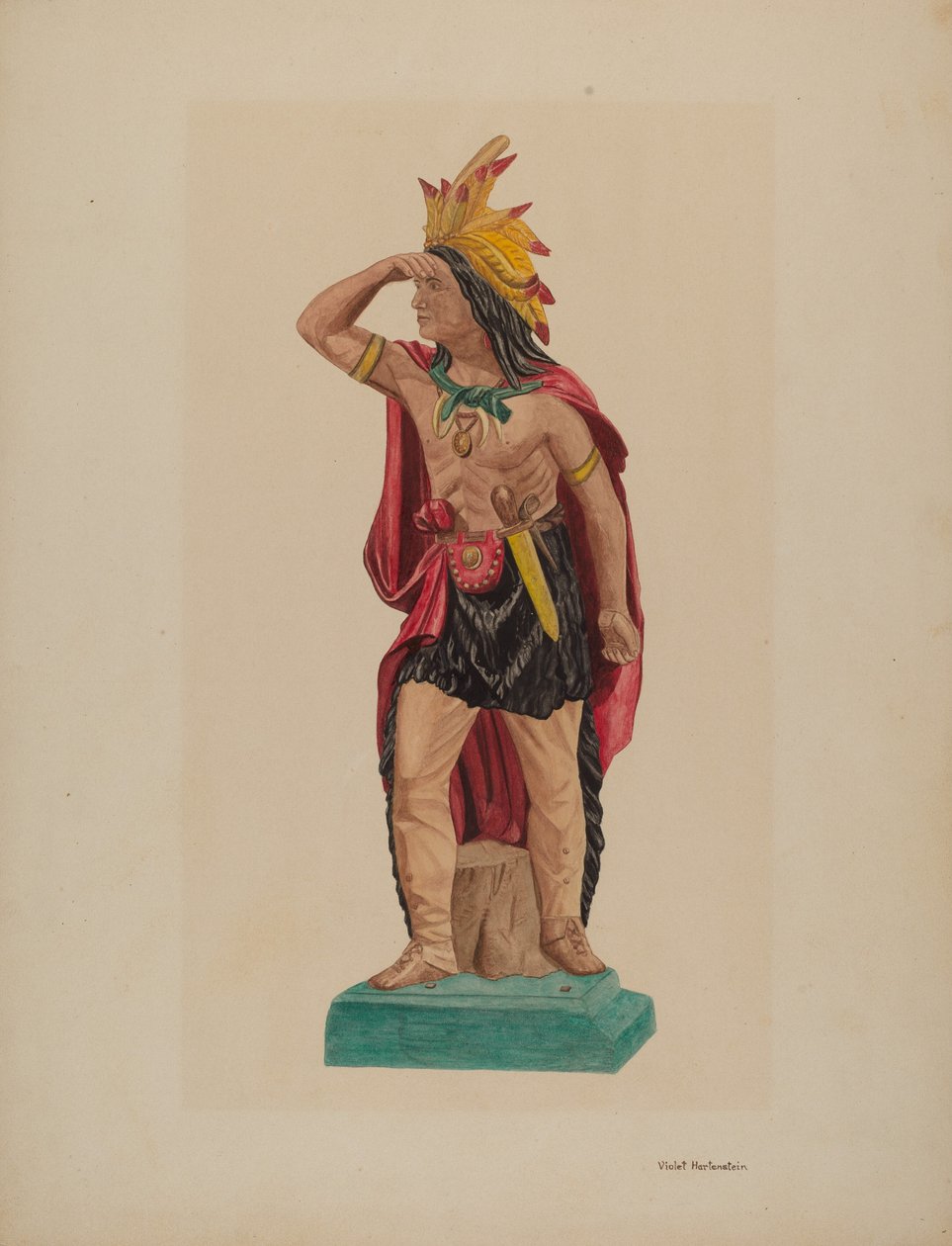 Cigar Store Indian by Violet Hartenstein