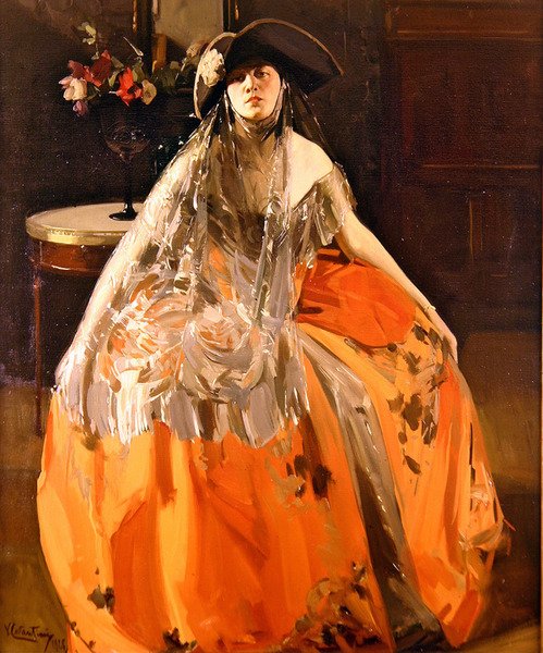 Portrait of a Woman by Virgilio Constantini